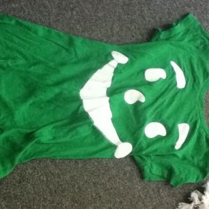 Green cool aid shirt.
