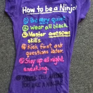 How to be a ninja shirt