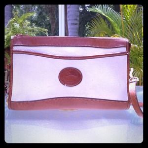 Vintage White zip top Dooney & Bourke bag