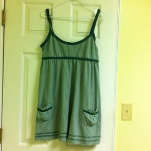 Green stripped summer dress