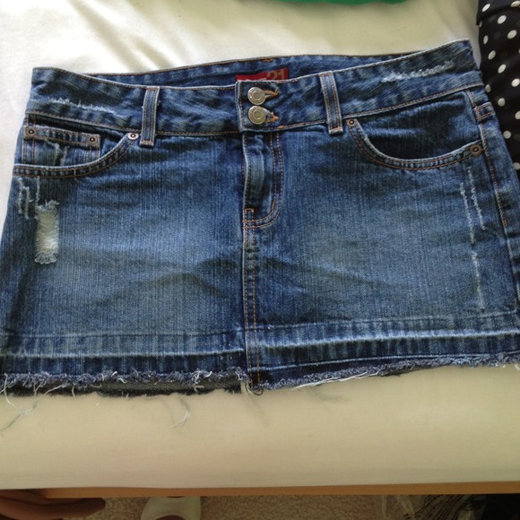 Denim mini skirt