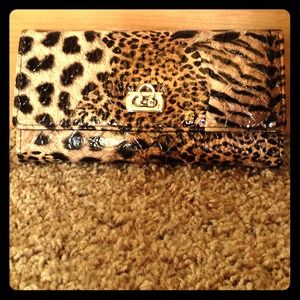 Animal print clutch