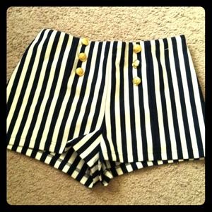 High Waist Sailor Short