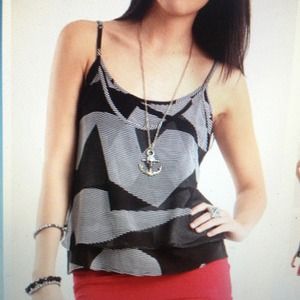 Volcom black and gray cami tank top