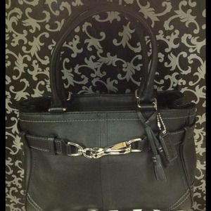 ❗❗SOLD❗❗Black leather Coach