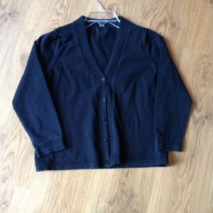 Black button-up sweater