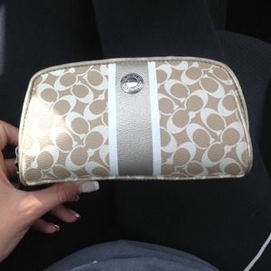 Coach small makeup bag