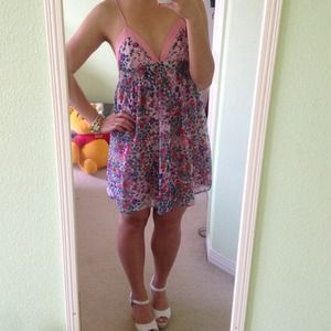 Floral chiffon summer dress