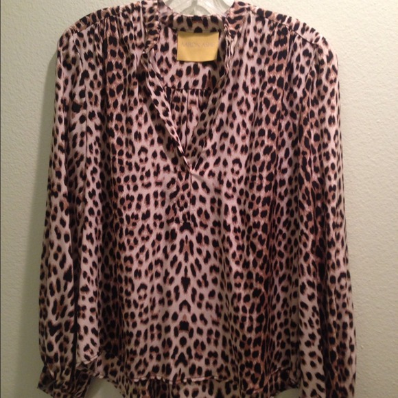 Aaron Ashe Leopard print blouse