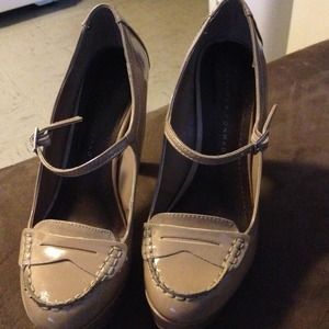 Lauren Conrad Tan "Penny Loafer" High Heels