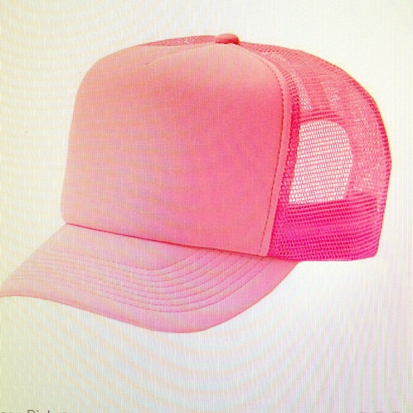 Pink mesh trucker hat