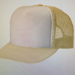White / Beige trucker mesh hat