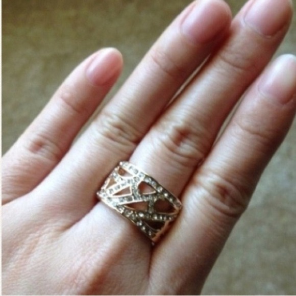 🚫Sold🚫 Gold Colored Rhinestone Band (Last One) - Picture 2 of 3