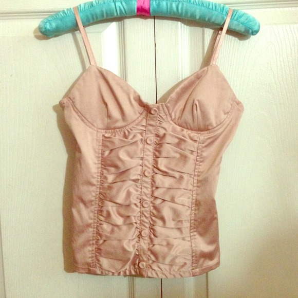 Rose Pink Bustier Top - Picture 1 of 3