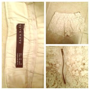 Zara. Embroidery Shorts.