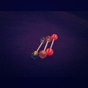 3 tongue barbells for $15.00