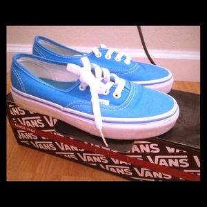 PENDING! Blue aster/ true white vans & purple vans