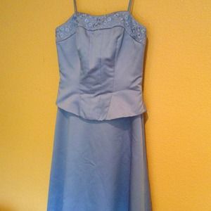 Light lavender satin dress