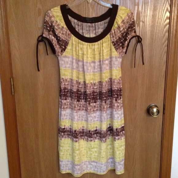 Yellow and brown BCBGMaxAzria dress