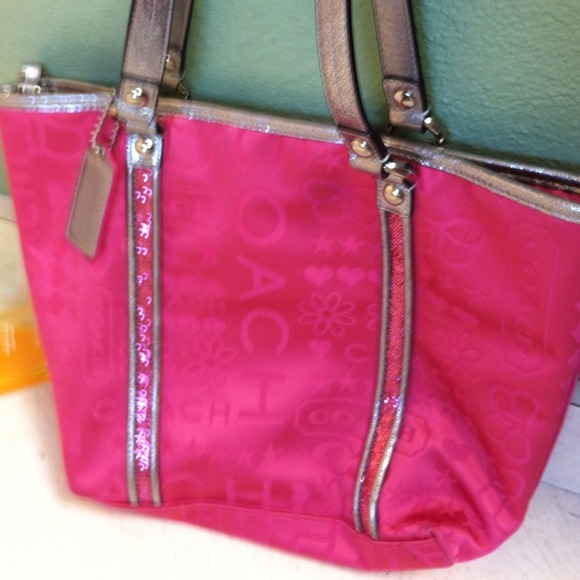 60% off Coach Handbags - Hot pink Coach purse from Marisa&#39;s closet on Poshmark