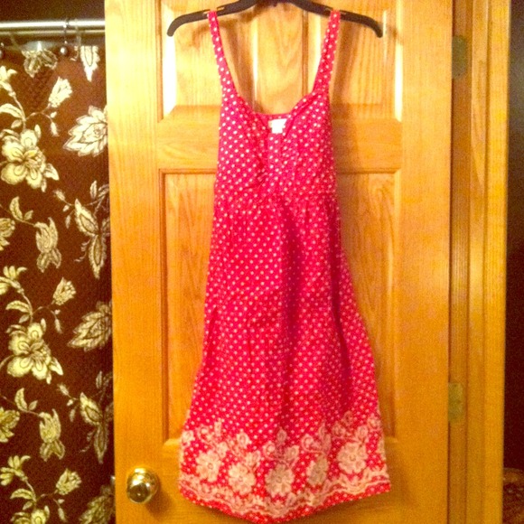 Red and White Polka Dot Maternity Dress
