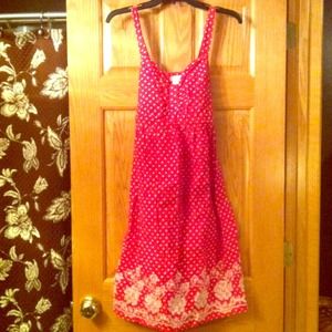 Red and White Polka Dot Maternity Dress