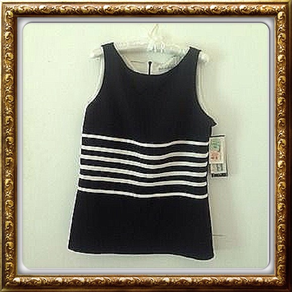 Brand new never worn Tan strip and black top