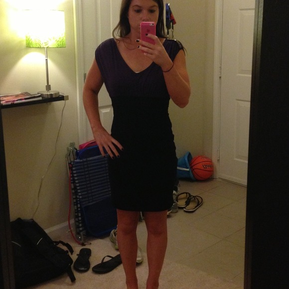 SOLD IM BUNDLE Purple and black embellished dress - Picture 3 of 4