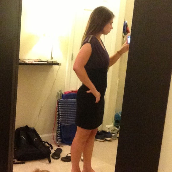 SOLD IM BUNDLE Purple and black embellished dress - Picture 4 of 4