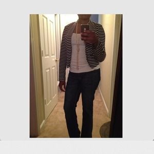 Black & White Striped Blazer