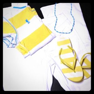 Summer Outfit! Med shirt and size 7 jeans.