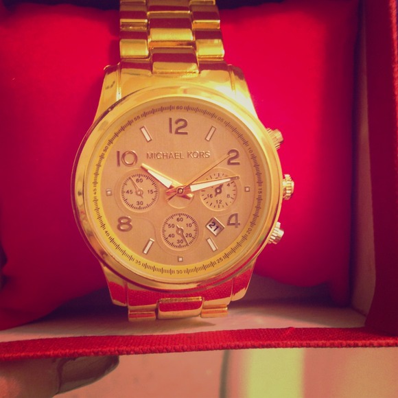 gold tone michael kors watch- inspired