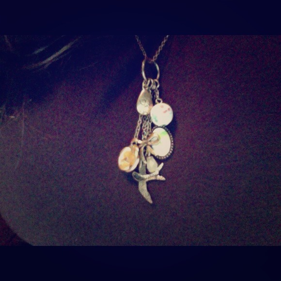 •SOLD• Hanging Charm Gold Necklace