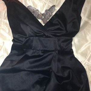 Black dressy dress.