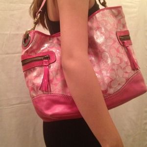 vintage pink coach bag