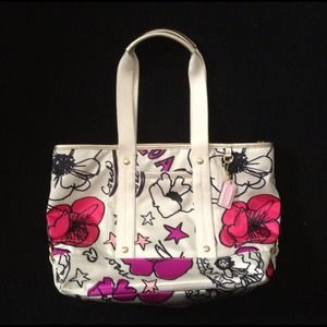Coach purse - flower/polka dot print
