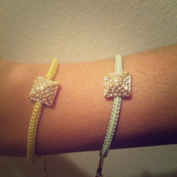 Yellow braided bracelet
