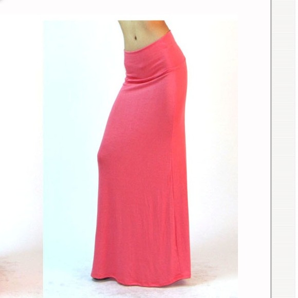 ❤Sold❤Coral Waist Maxi Skirt (PP) 42093CDC - Picture 2 of 4