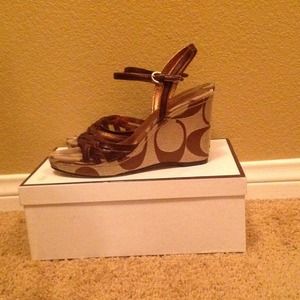 COACH wedge sandals