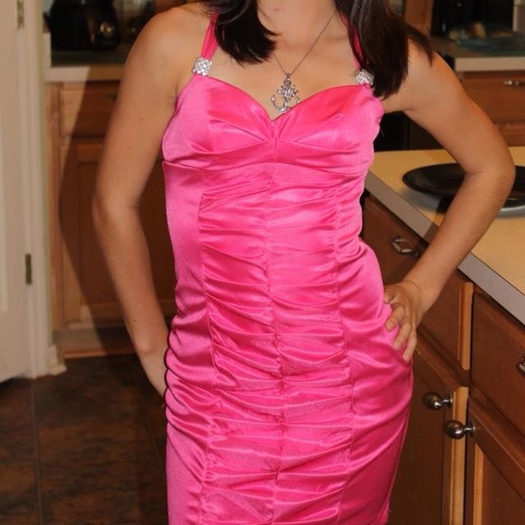 Hot pink dress