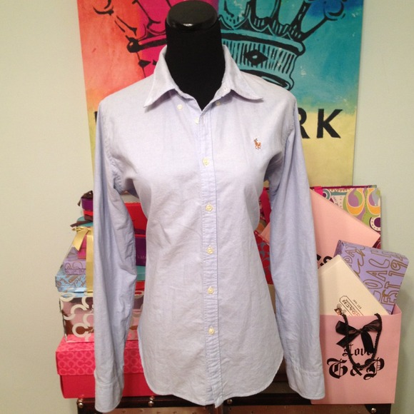 Ralph Lauren Logo Button Up (Size 12)