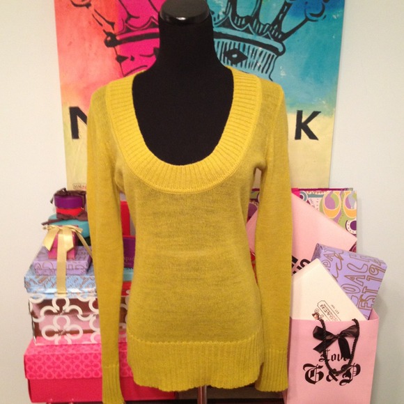 ❌Sold❌Express Chartreuse Knit Sweater NWOT
