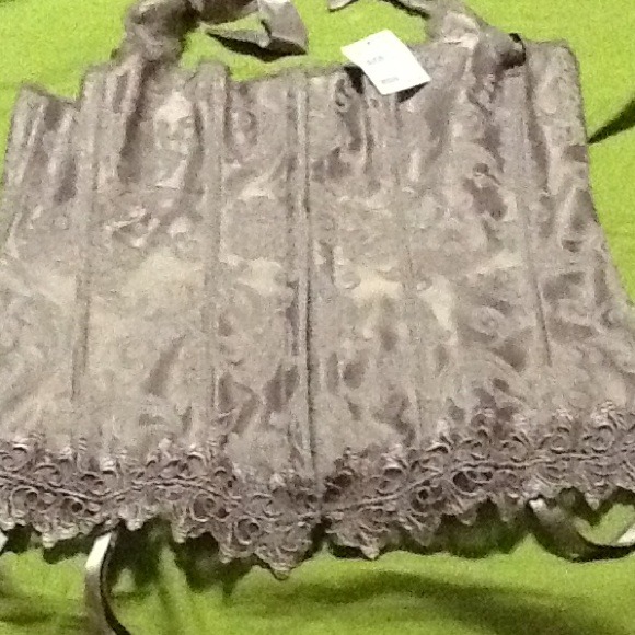 Taupe halter top corset -36c