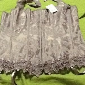 Taupe halter top corset -36c