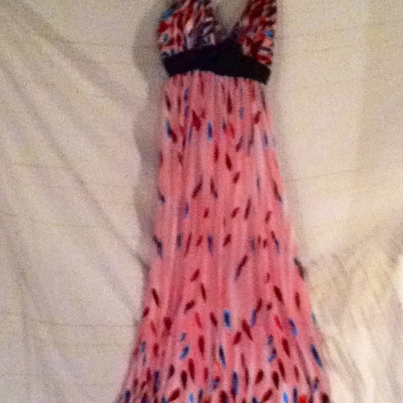 Peacock print summer dress, halter and sexy