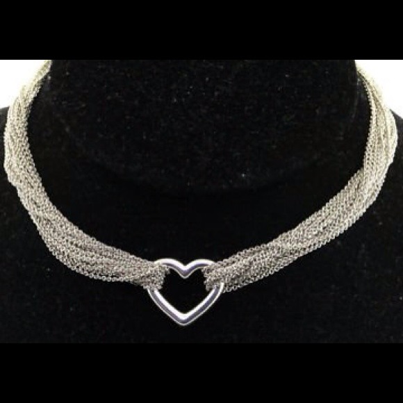 Tiffany&Co. Mesh Heart Necklace
