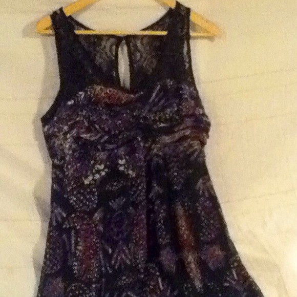 Lacy black mini dress