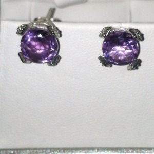925 sterling silver Amethyst studs
