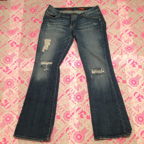 ❌Sold❌Express Stella Boot Leg Distressed Jeans