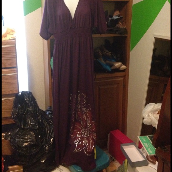 Purple maxi dress